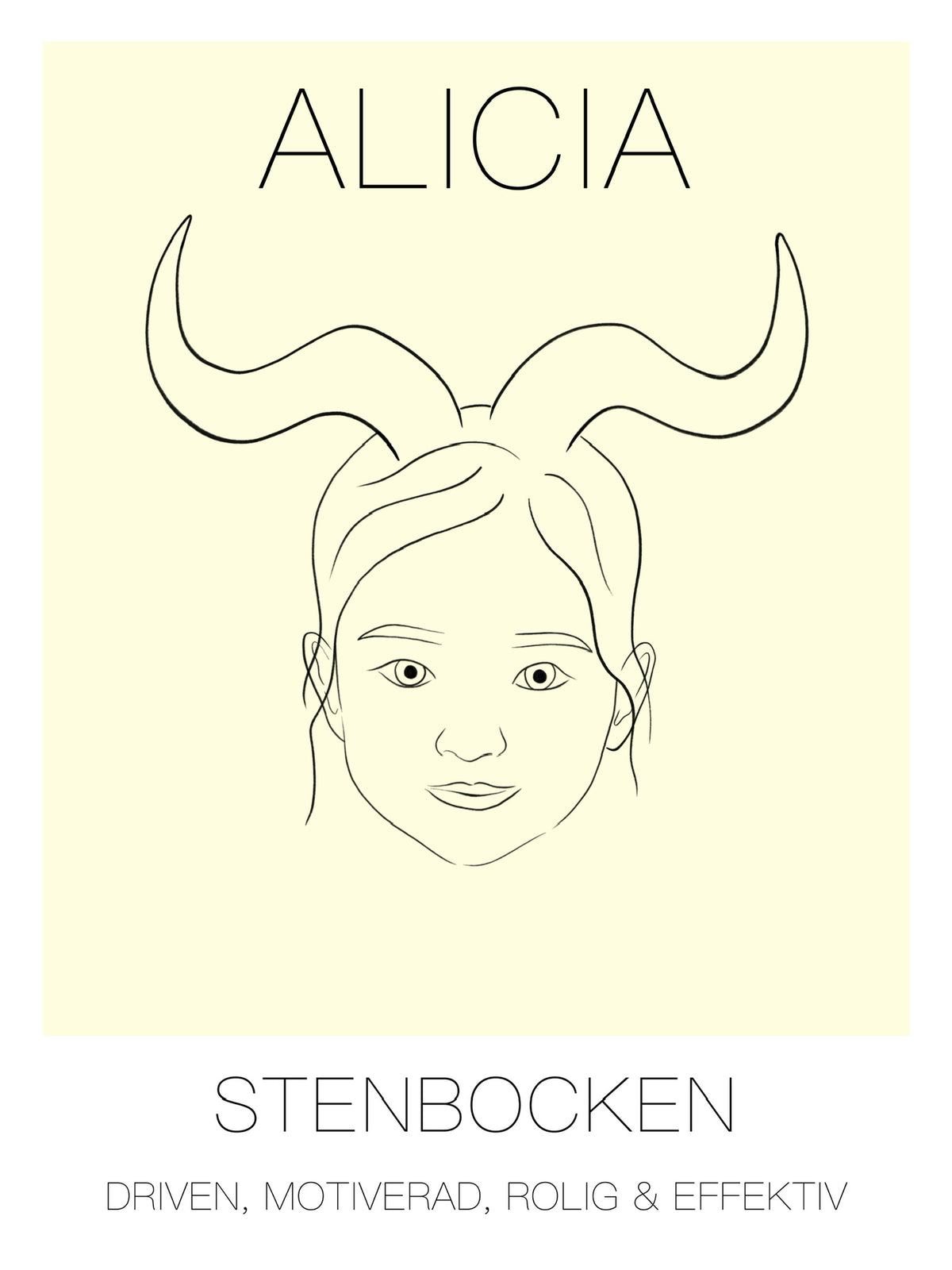 Poster Stenbocken Tjej