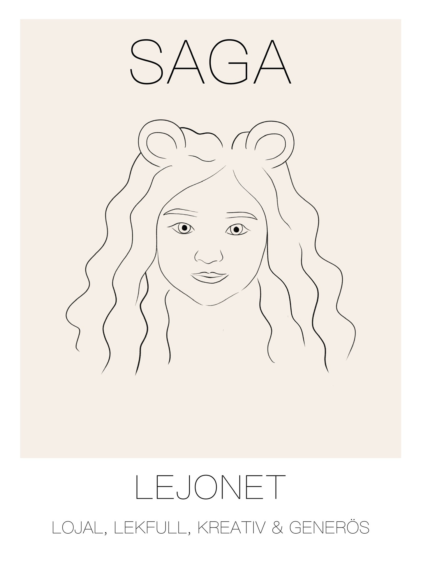 Poster Lejonet Tjej