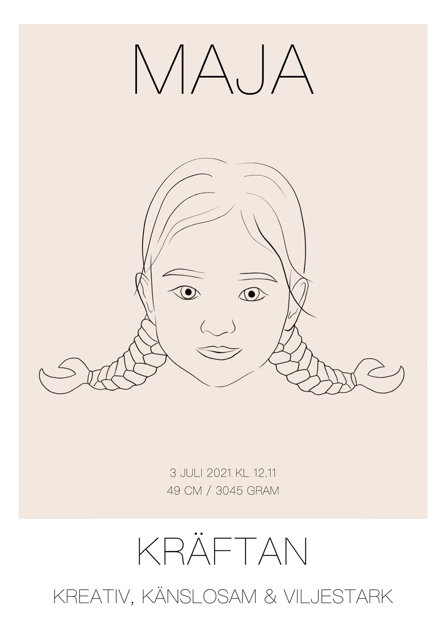 Poster Kräftan Tjej