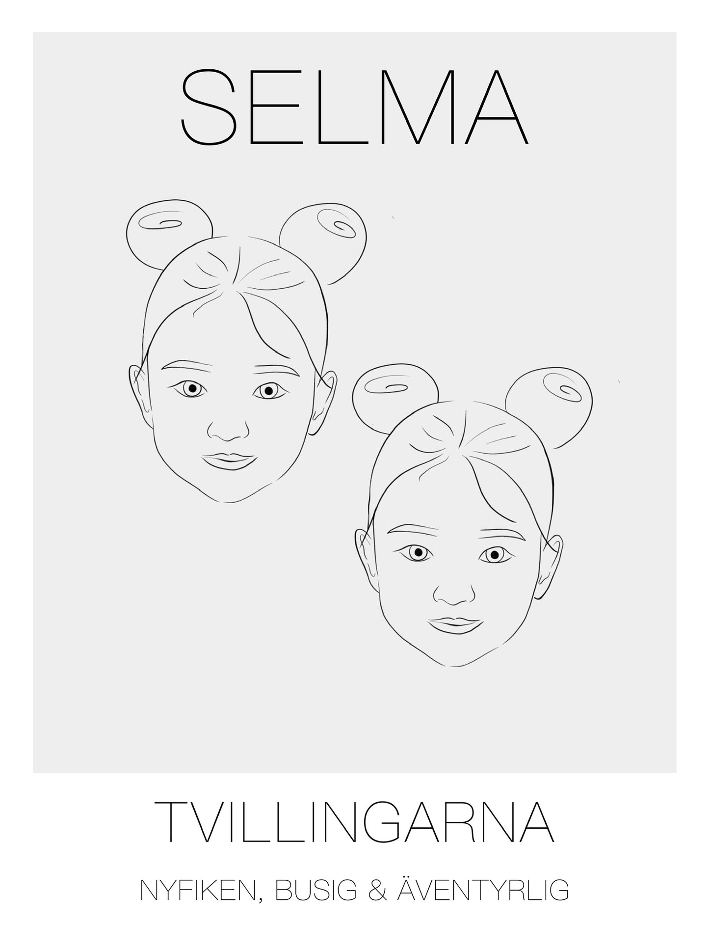 Poster Tvillingarna Tjej