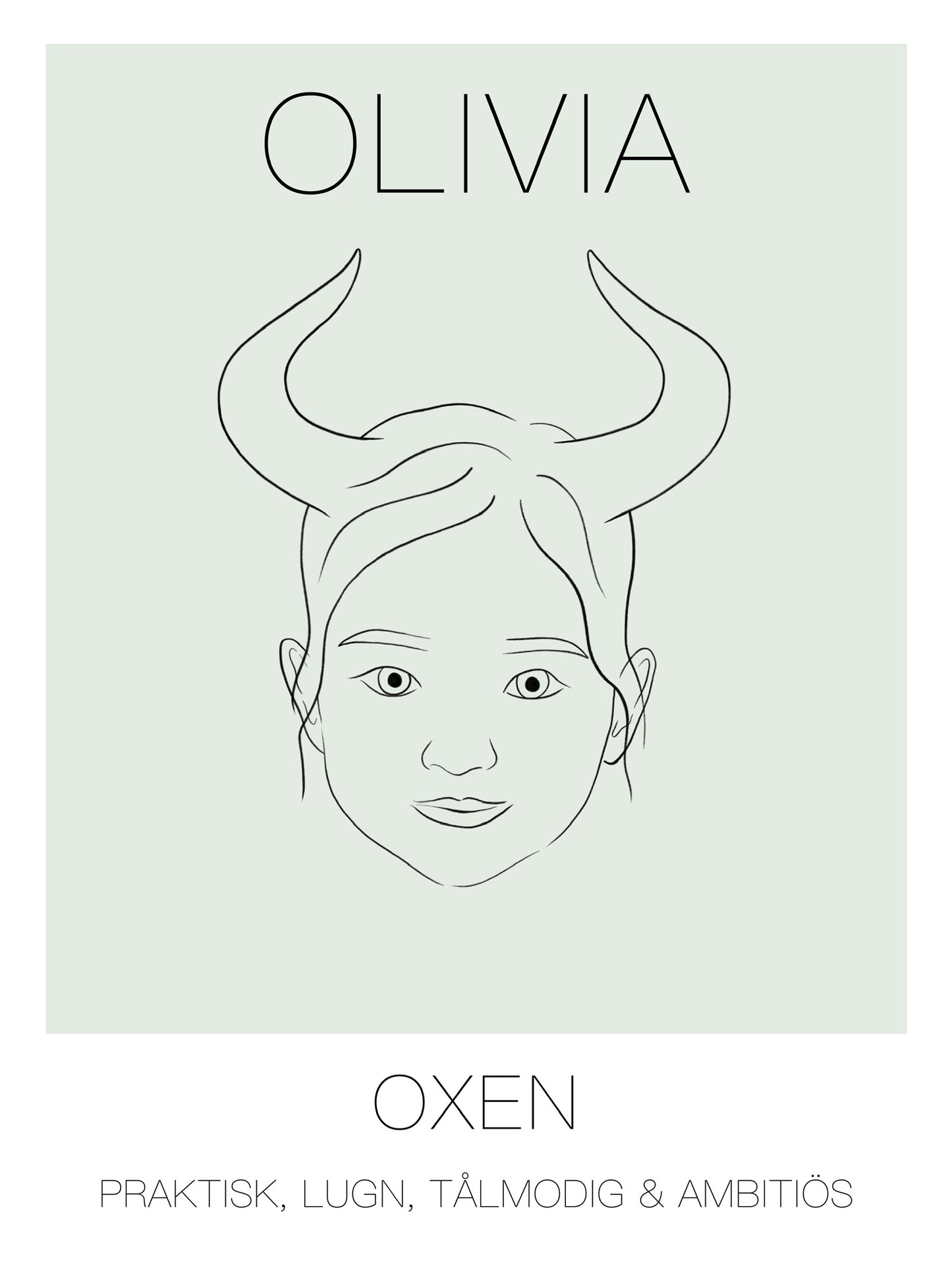 Poster Oxen Tjej