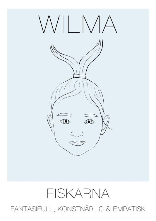 Poster Fiskarna Tjej