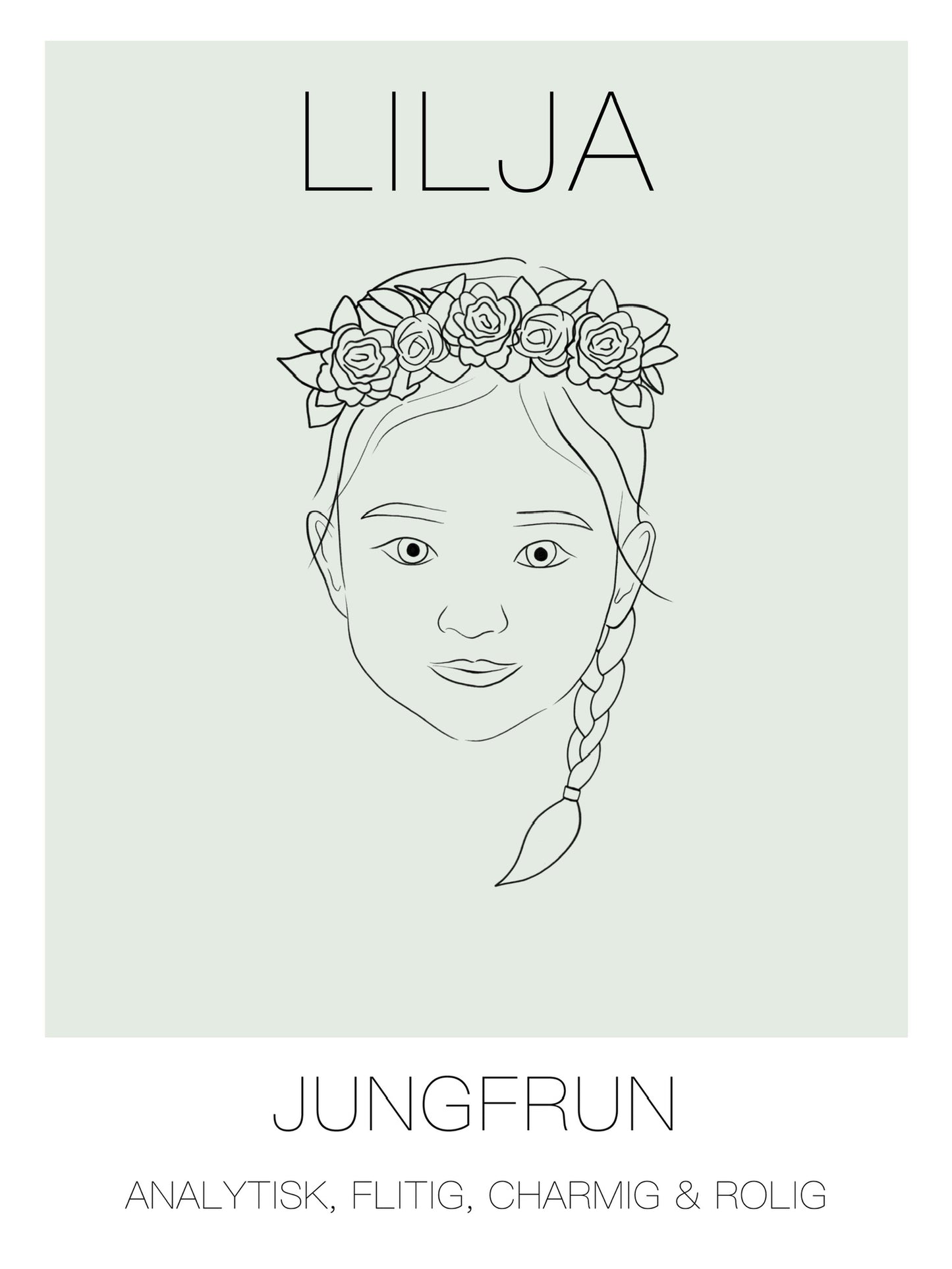 Poster Jungfrun Tjej