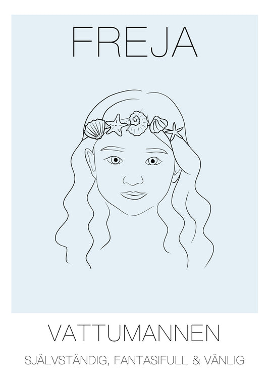 Poster Vattumannen Tjej