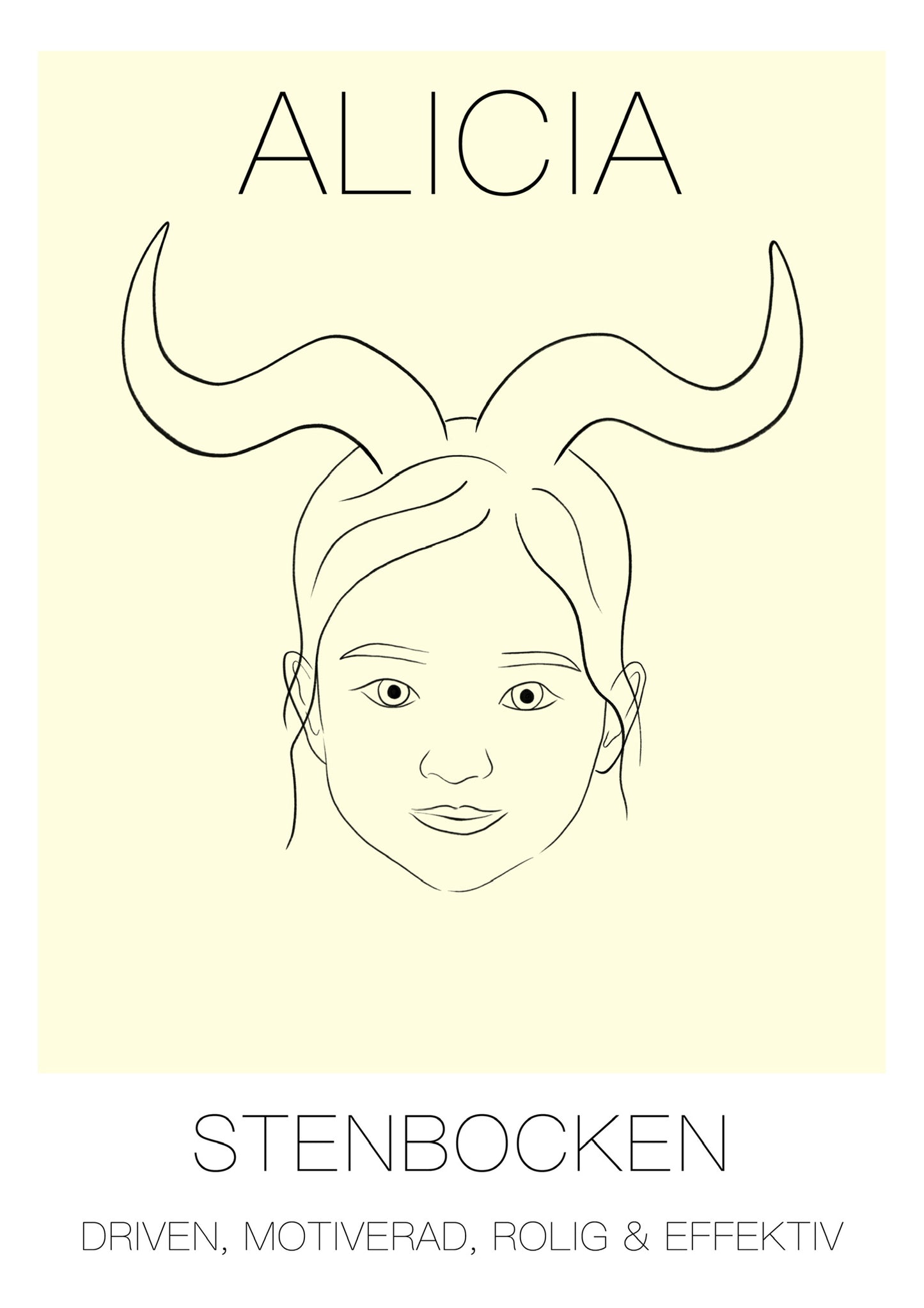 Poster Stenbocken Tjej