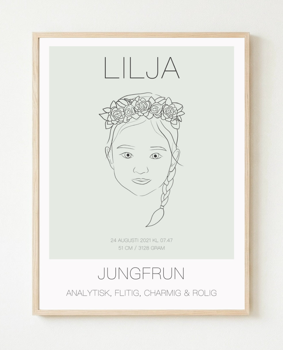 Poster Jungfrun Tjej