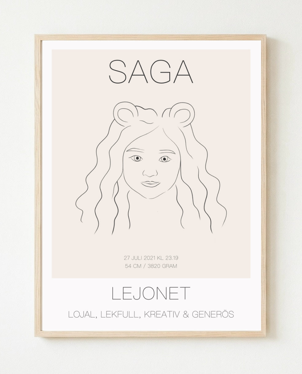 Poster Lejonet Tjej
