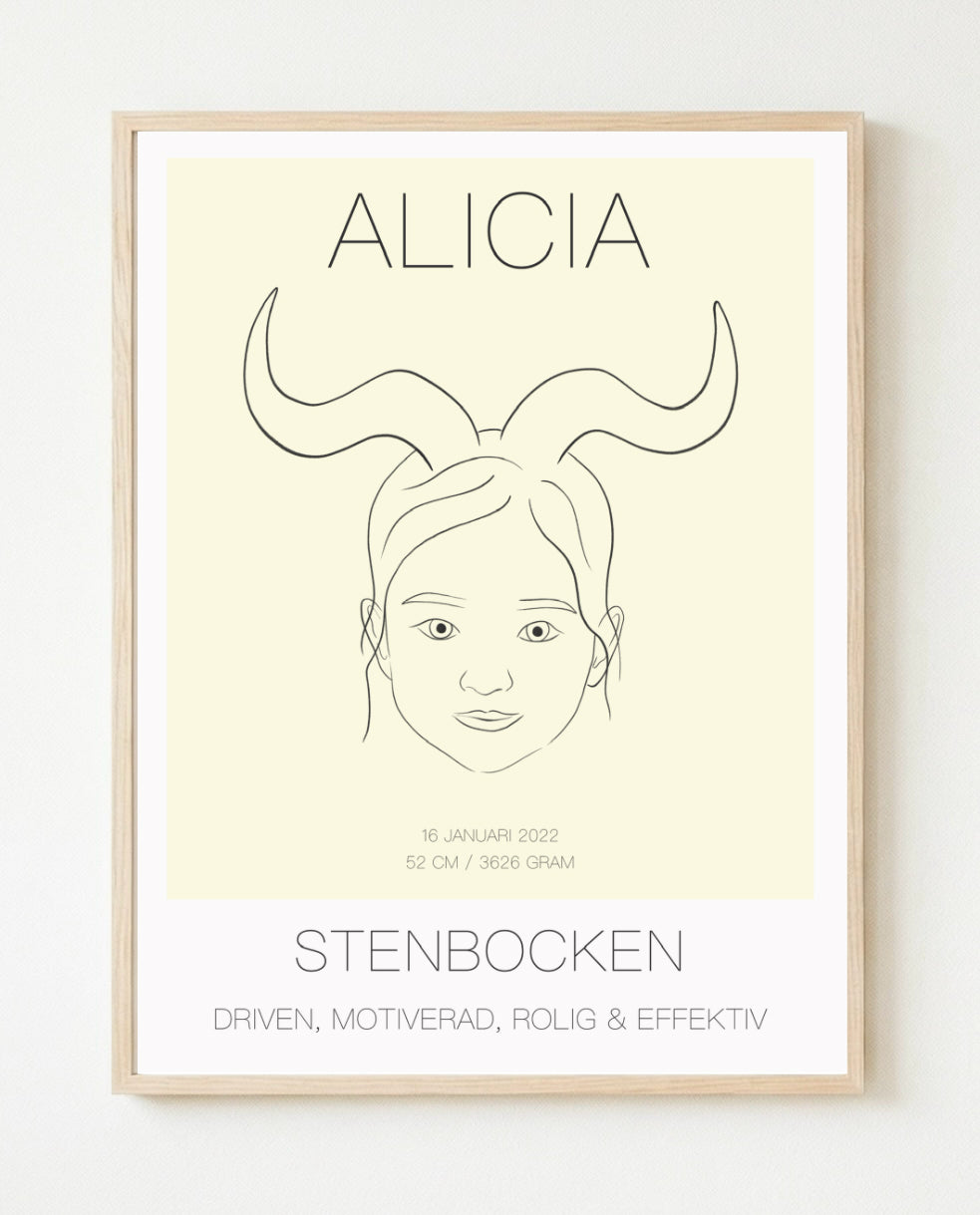 Poster Stenbocken Tjej