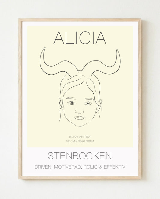 Poster Stenbocken Tjej