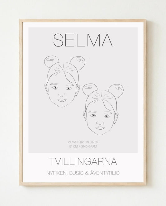 Poster Tvillingarna Tjej